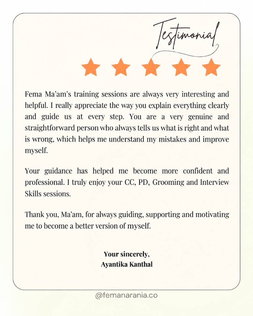 Ayantika Kanthal Testimonial