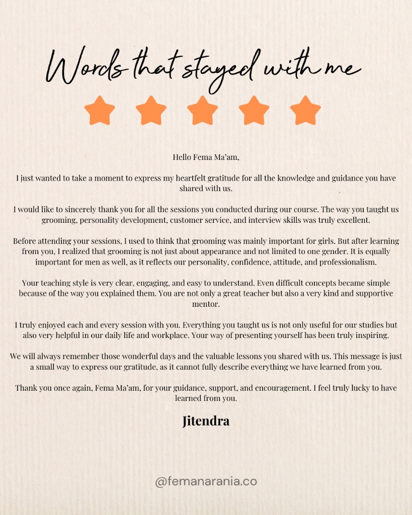 Jitendra Testimonial